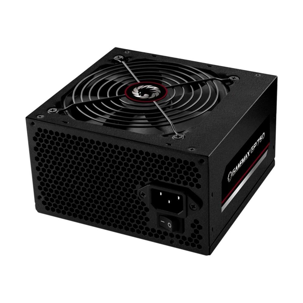 Fonte Gamemax GP750, 750W, 80 Plus Bronze, PFC Ativo, Com Cabo, Preto - GP750