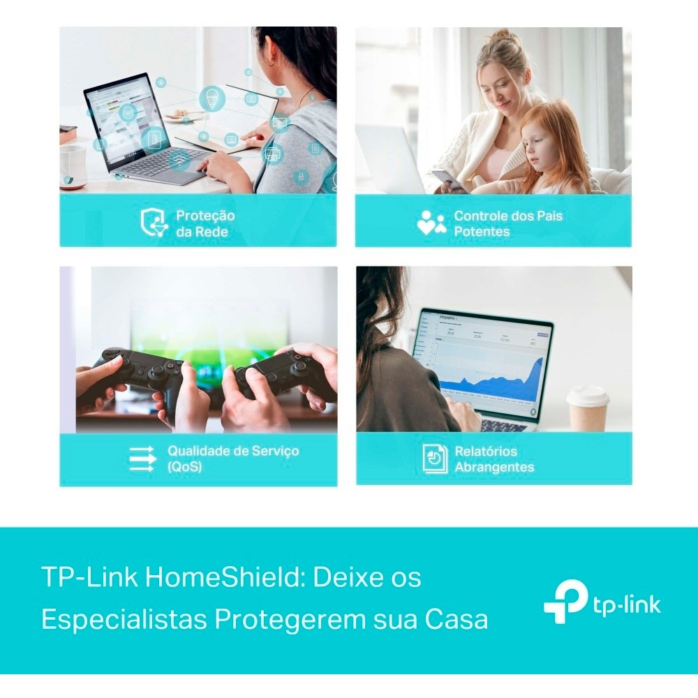 Roteador TP-Link Deco X50, AX3000, WiFi 6, 2402 Mbps, 2 Antenas Internas, Branco - Deco X50(2-pack) - view 3