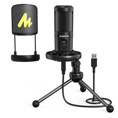 Microfone condensador USB Arcano KAP-U750 com tripé filtro e cabo