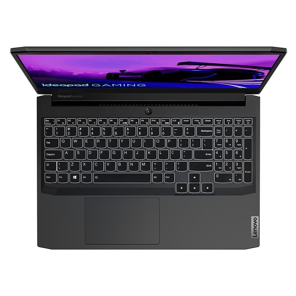 Notebook Gamer Lenovo Gaming 3i Intel Core i5-11300H, 8GB RAM, GeForce GTX1650, SSD 512GB, 15.6" FHD, Linux, Preto - 82MGS00200 Notebook Gamer Lenovo Gaming 3i Intel Core i5-11300H, 8GB RAM, GeForce GTX1650, SSD 512GB, 15.6" FHD, Linux, Preto - 82MGS00200