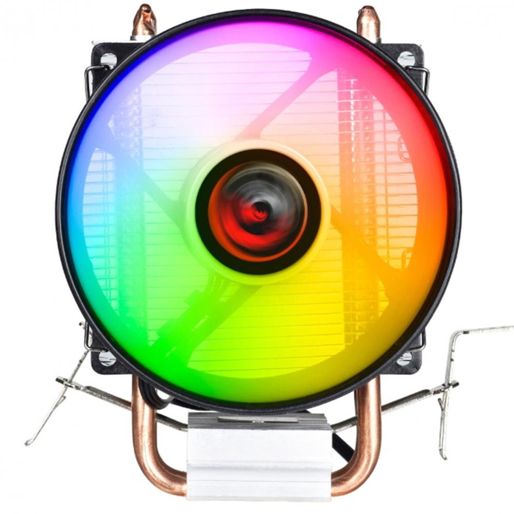 Imagem 2 de 11 do produto Air Cooler Pcyes LOR X Rainbow, LED, AMD/Intel, 92mm, Preto - ACLX92RB
