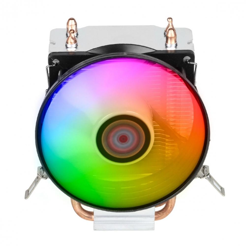 Imagem 3 de 11 do produto Air Cooler Pcyes LOR X Rainbow, LED, AMD/Intel, 92mm, Preto - ACLX92RB