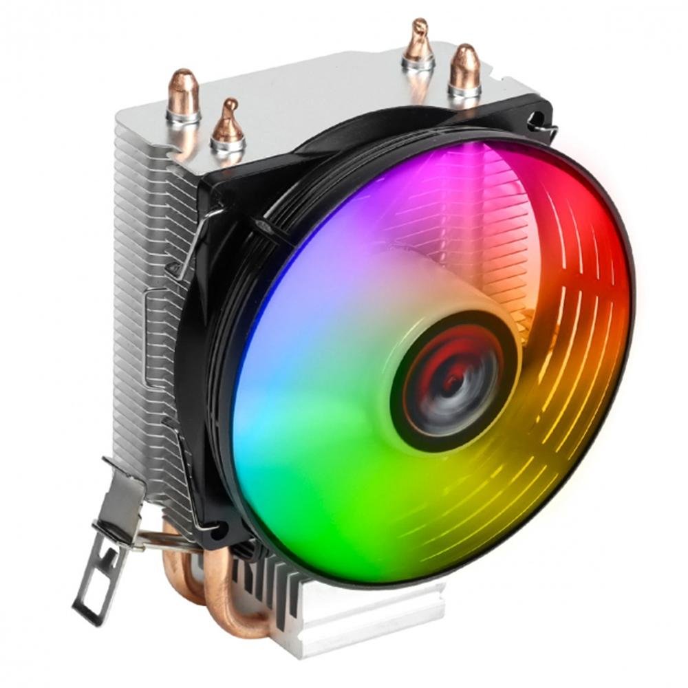 Imagem 4 de 11 do produto Air Cooler Pcyes LOR X Rainbow, LED, AMD/Intel, 92mm, Preto - ACLX92RB