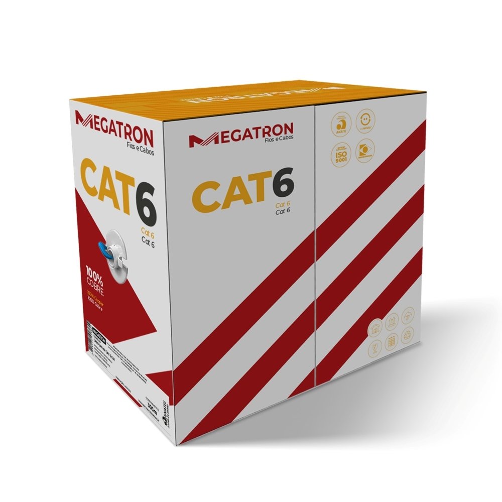 Cabo de Rede Megatron LAN 4PX23AWG, CX, CAT6, 305m, Azul - 2387 - view 5