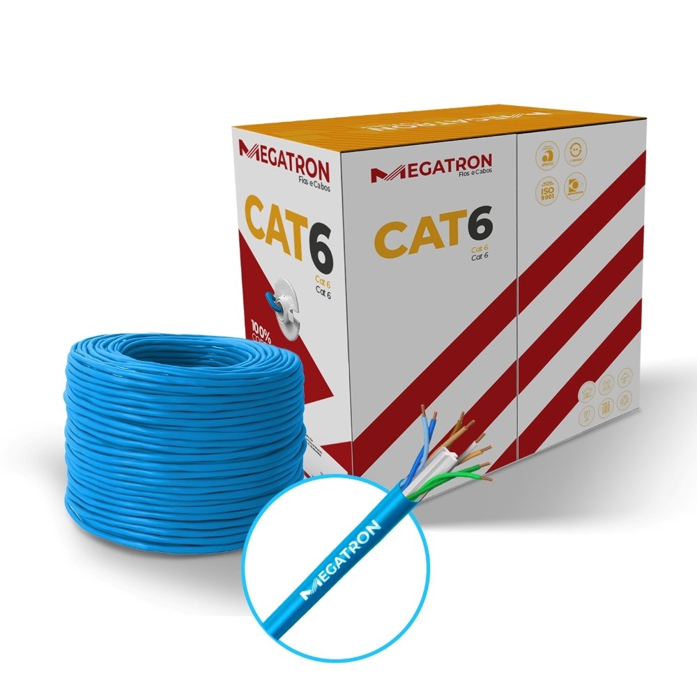 Cabo de Rede Megatron LAN 4PX23AWG, CX, CAT6, 305m, Azul - 2387 - view 4