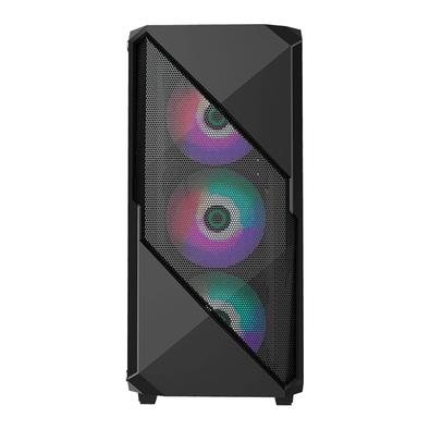 Gabinete Gamer Gamemax Revolt 3606, RGB, Mid Tower, Vidro Temperado,  White/Black, Sem Fonte, Com 3