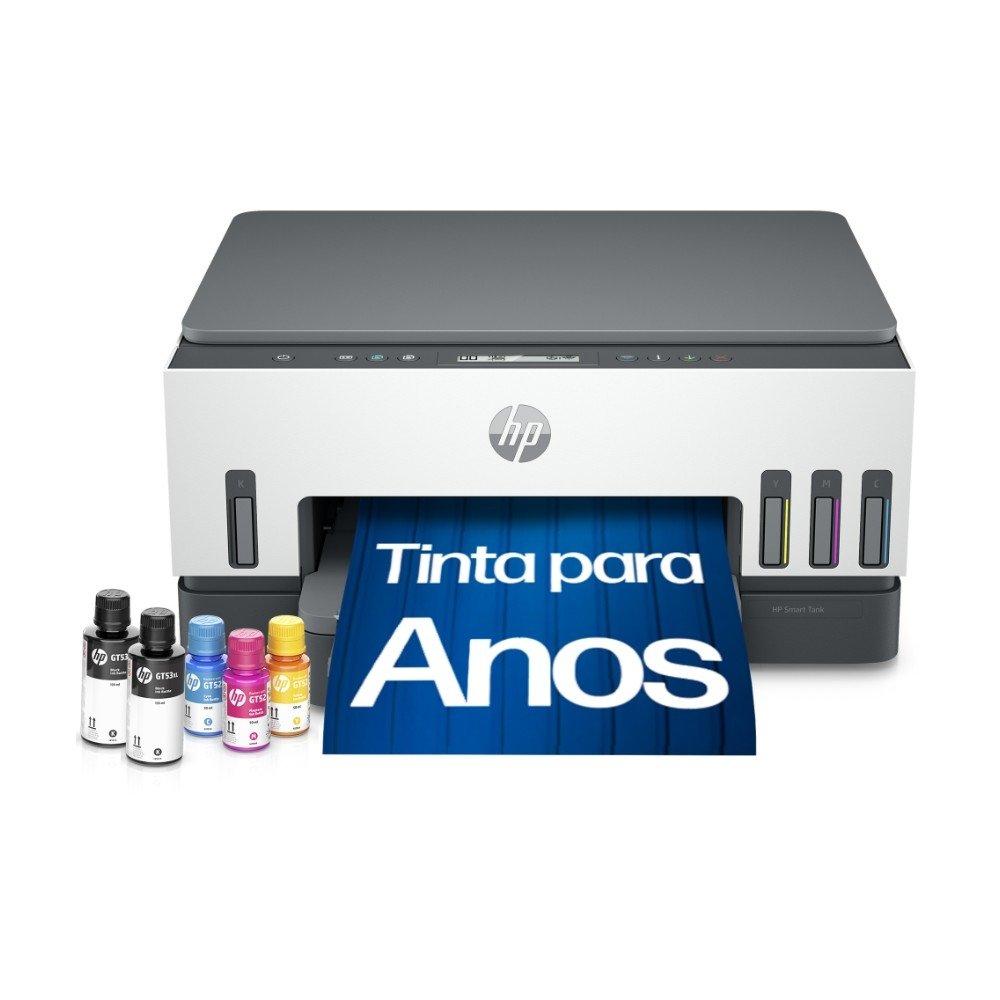 Impressora Multifuncional HP Smart Tank 724 Wi-Fi - Tanque de Tinta Colorida Duplex USB Bluetooth (2G9Q2A) Impressora Multifuncional HP Smart Tank 724 Wi-Fi - Tanque de Tinta Colorida Duplex USB Bluetooth (2G9Q2A)