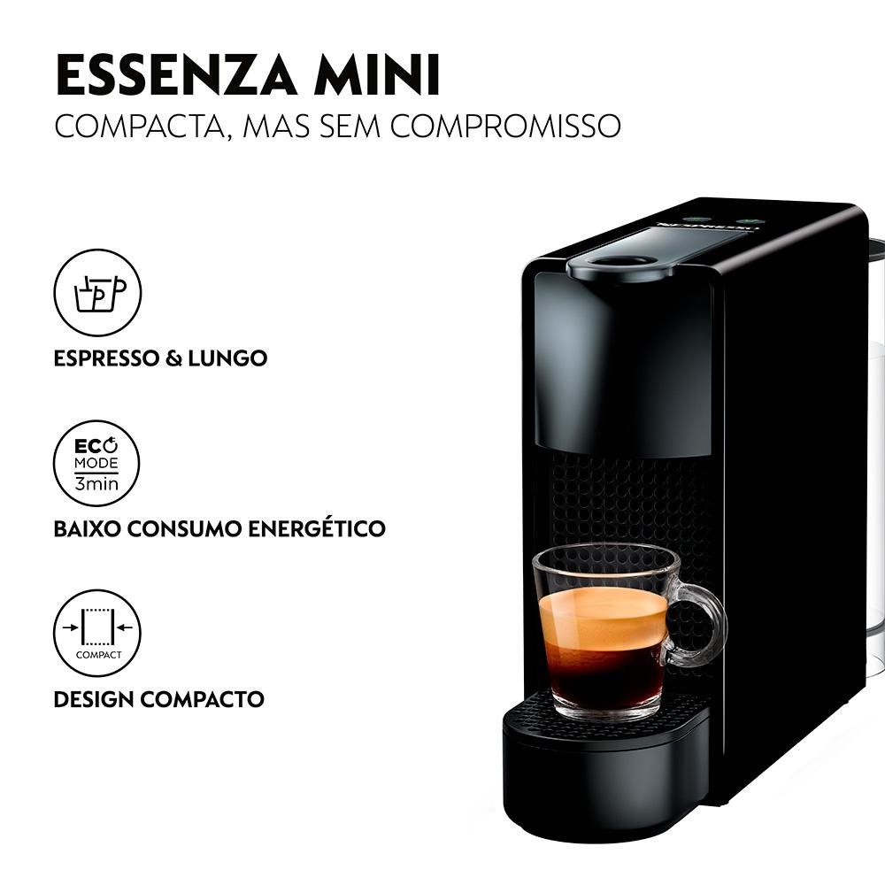 Cafeteira Nespresso Essenza Mini, 1200W, 220V, Preto - C30-BR3-BK
