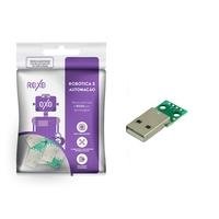 Módulo Adaptador USB   FACILITA A ADAPTAÇÃO DO CONECTOR USB MACHO TIPO A CARACTERISTICAS PARA PINOS DIP COM ESPAÇAMENTO DE 2.54MM POSSIBILITA CONECTAR