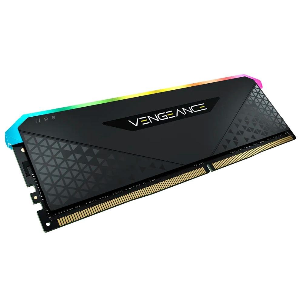 Memória RAM Corsair Vengeance RGB RS, 32GB (2x16GB), 3600MHz, DDR4, CL18, Preto - CMG32GX4M2D3600C18 Memória RAM Corsair Vengeance RGB RS, 32GB (2x16GB), 3600MHz, DDR4, CL18, Preto - CMG32GX4M2D3600C18