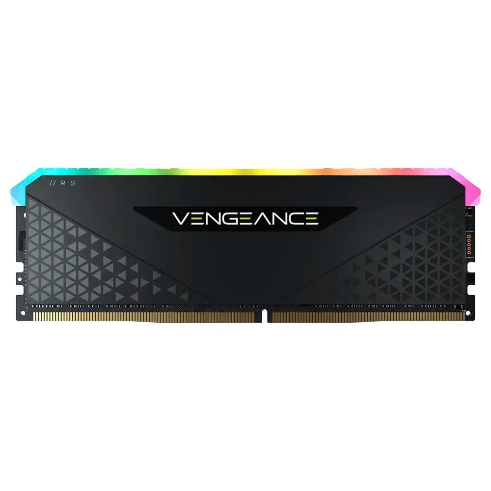 Memória RAM Corsair Vengeance RGB RS, 32GB (2x16GB), 3600MHz, DDR4, CL18, Preto - CMG32GX4M2D3600C18 Memória RAM Corsair Vengeance RGB RS, 32GB (2x16GB), 3600MHz, DDR4, CL18, Preto - CMG32GX4M2D3600C18