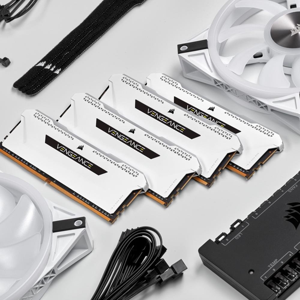 Imagem 9 de 12 do produto Memória RAM Corsair Vengeance RGB PRO SL, 32GB (2x16GB), 3200MHz, DDR4, CL16, Branco - CMH32GX4M2E3200C16W