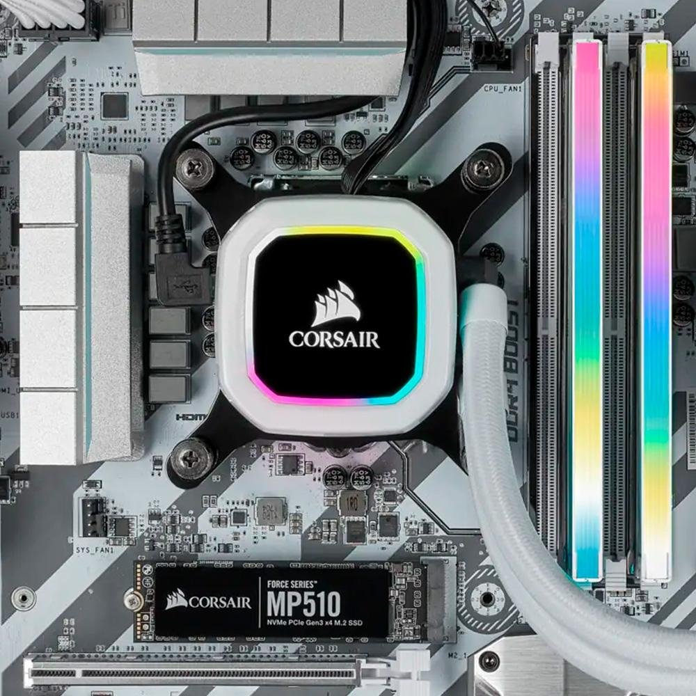 Imagem 12 de 12 do produto Memória RAM Corsair Vengeance RGB PRO SL, 32GB (2x16GB), 3200MHz, DDR4, CL16, Branco - CMH32GX4M2E3200C16W