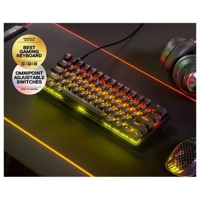 Teclado Gamer para Juegos Mini Teclado multicolor LED Mini Keyboard for  Gaming