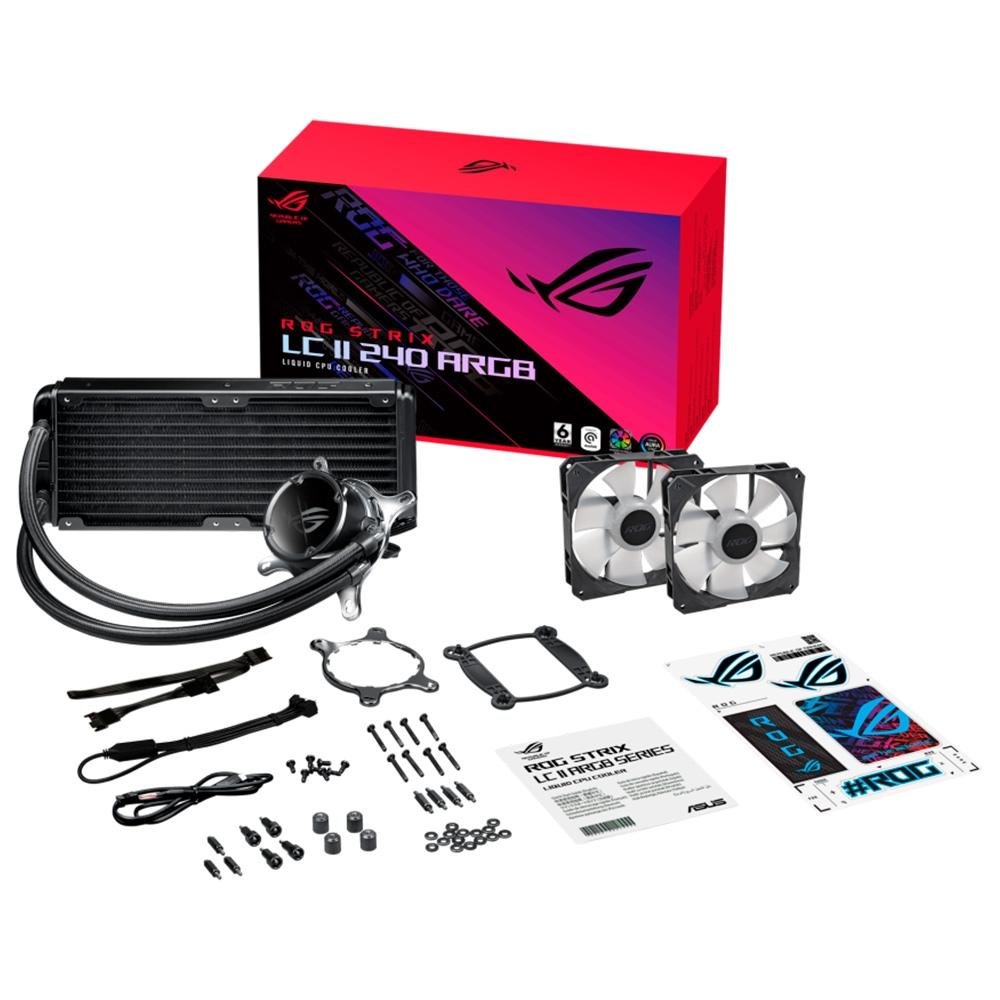 Water Cooler Asus Rog Strix LC II, 240 ARGB, 240mm, AMD e Intel