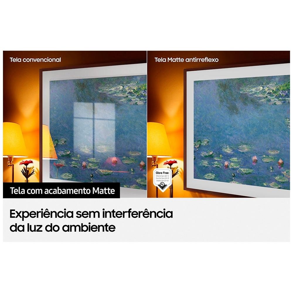 Imagem 6 de 16 do produto Smart TV Samsung 85 Polegadas QLED 4K, The Frame 2022 LS03B, Modo Arte, Design Slim, Suporte de Parede Slim Incluso, Tela Matte - QN85LS03BAGXZD