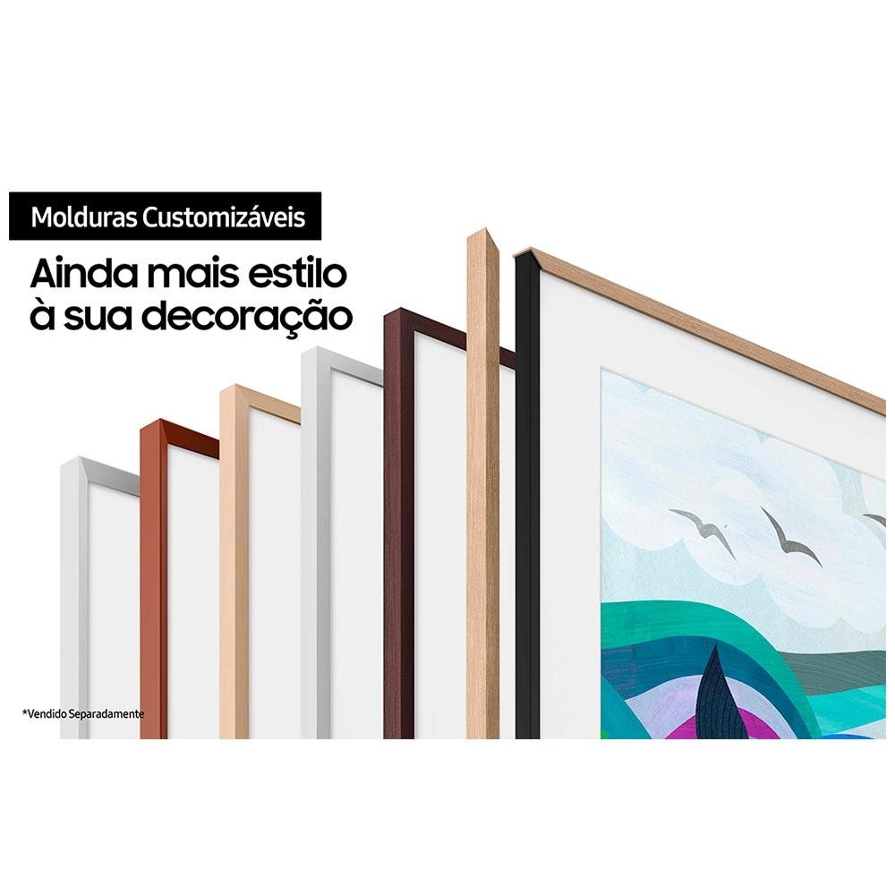 Imagem 7 de 16 do produto Smart TV Samsung 85 Polegadas QLED 4K, The Frame 2022 LS03B, Modo Arte, Design Slim, Suporte de Parede Slim Incluso, Tela Matte - QN85LS03BAGXZD