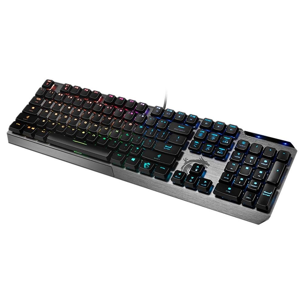 Imagem 4 de 5 do produto Teclado Gamer MSI Vigor GK50 Low Profile, RGB, USB, Steady Gaming, US, Preto - S11-04US254-GA7