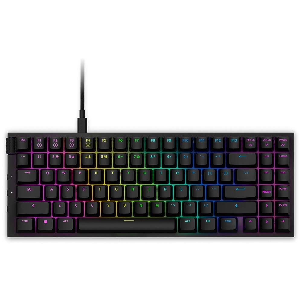 Teclado NZXT Function Mini TKL, RGB, Switch Red, Anti-Ghosting, US, Preto - KB-175US-BR Teclado NZXT Function Mini TKL, RGB, Switch Red, Anti-Ghosting, US, Preto - KB-175US-BR