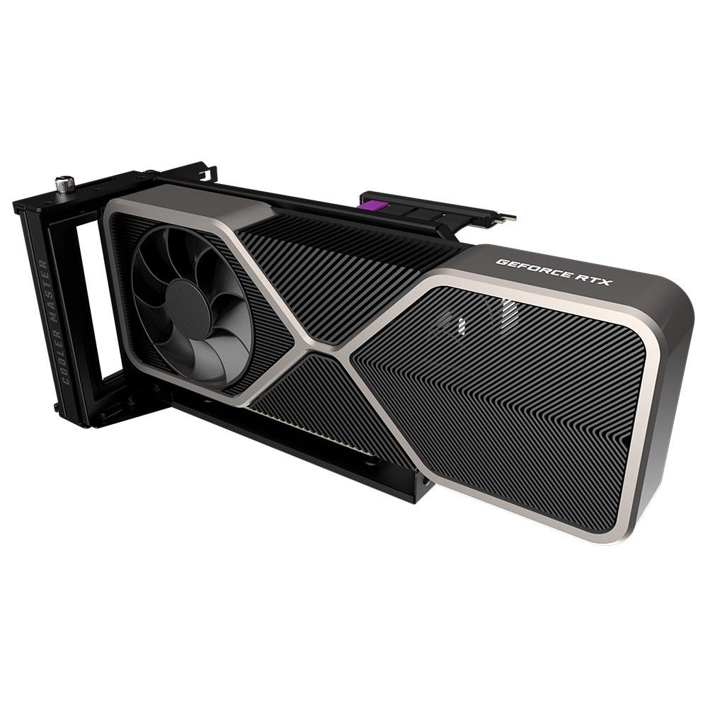 Imagem 6 de 10 do produto Kit Adaptador Cooler Master de Placa de Vídeo Vertical Universal V3, Pcie 4.0, com Cabo Riser 4.0 Incluso, Preto e Cinza - MCA-U000R-KFVK03