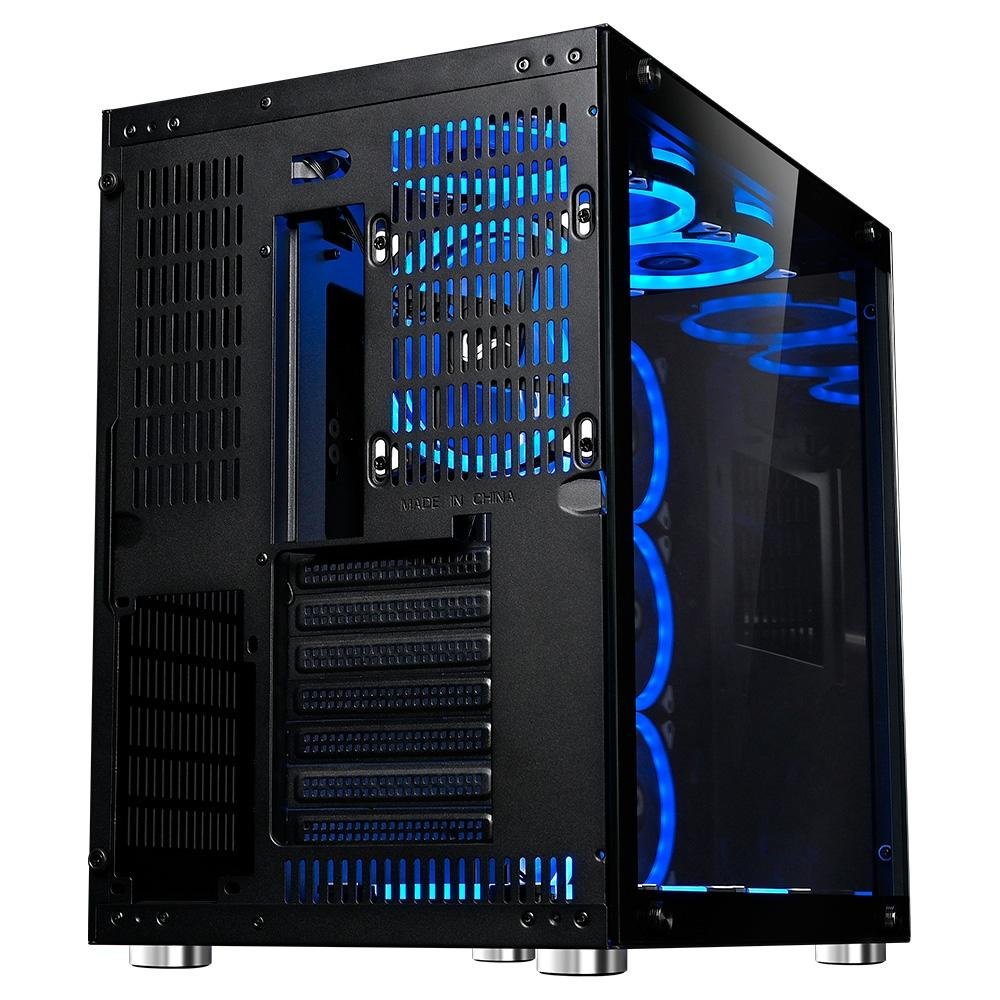 Gabinete Gamer ( Balão.info) Galaxy Glass Sound, Mid Tower, RGB, LED, Lateral e Frontal em Vidro Temperado, Sem Fans, Preto - RM-GA-GGS-FB - view 3