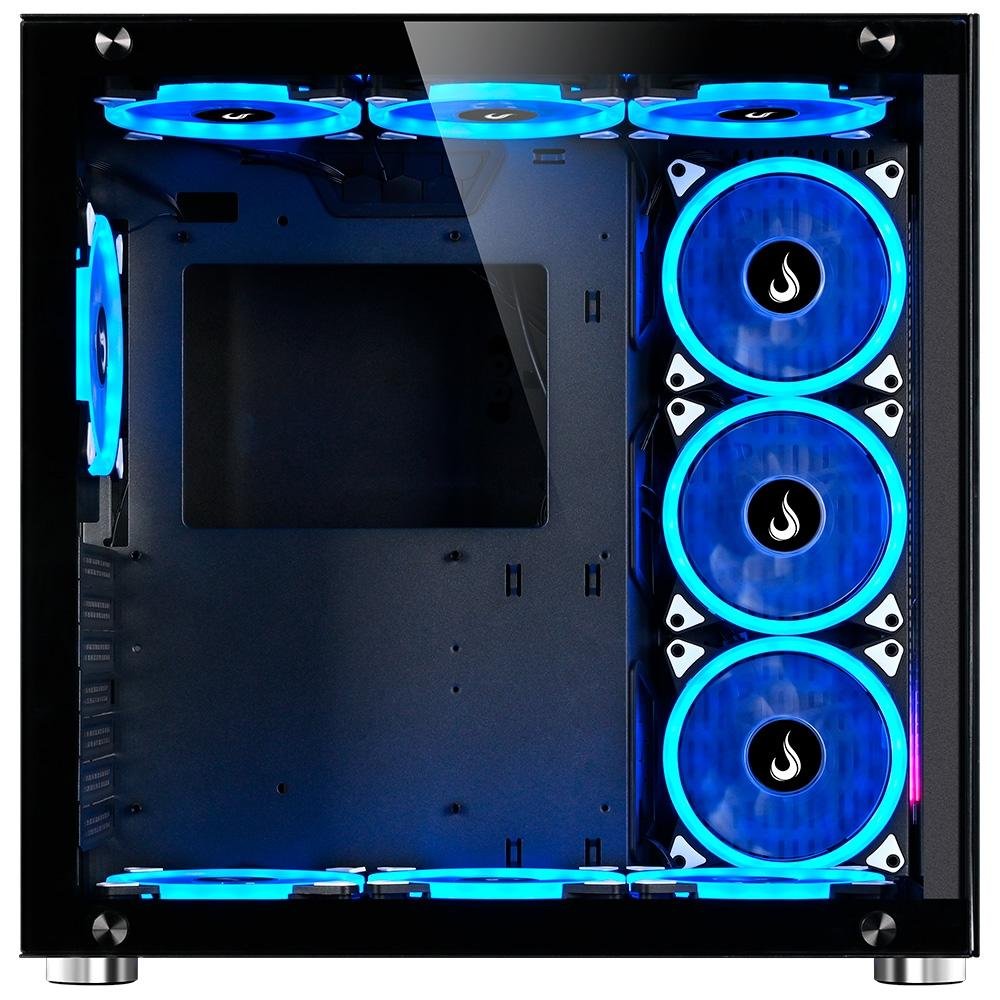 Gabinete Gamer ( Balão.info) Galaxy Glass Sound, Mid Tower, RGB, LED, Lateral e Frontal em Vidro Temperado, Sem Fans, Preto - RM-GA-GGS-FB - view 8