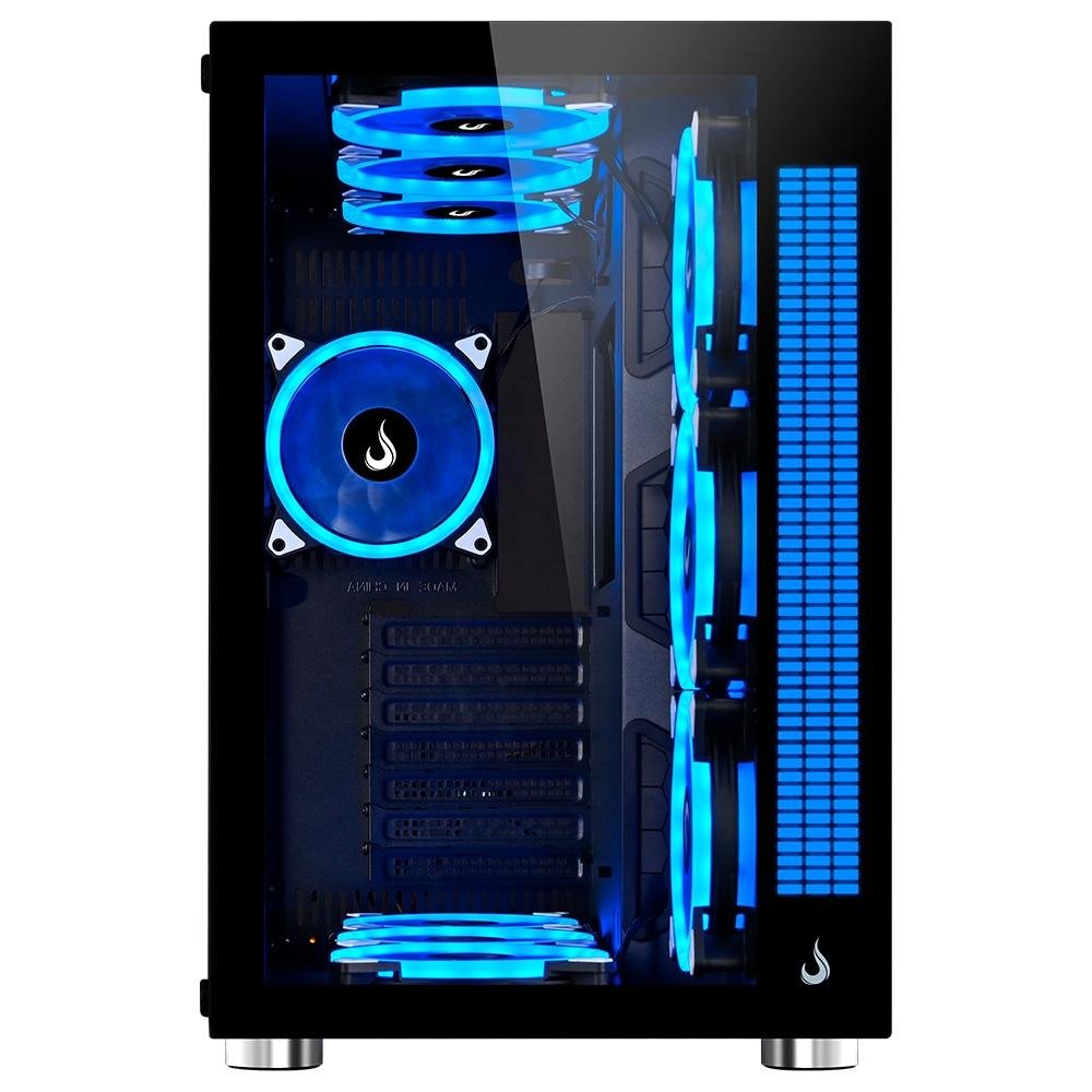 Gabinete Gamer ( Balão.info) Galaxy Glass Sound, Mid Tower, RGB, LED, Lateral e Frontal em Vidro Temperado, Sem Fans, Preto - RM-GA-GGS-FB - view 10