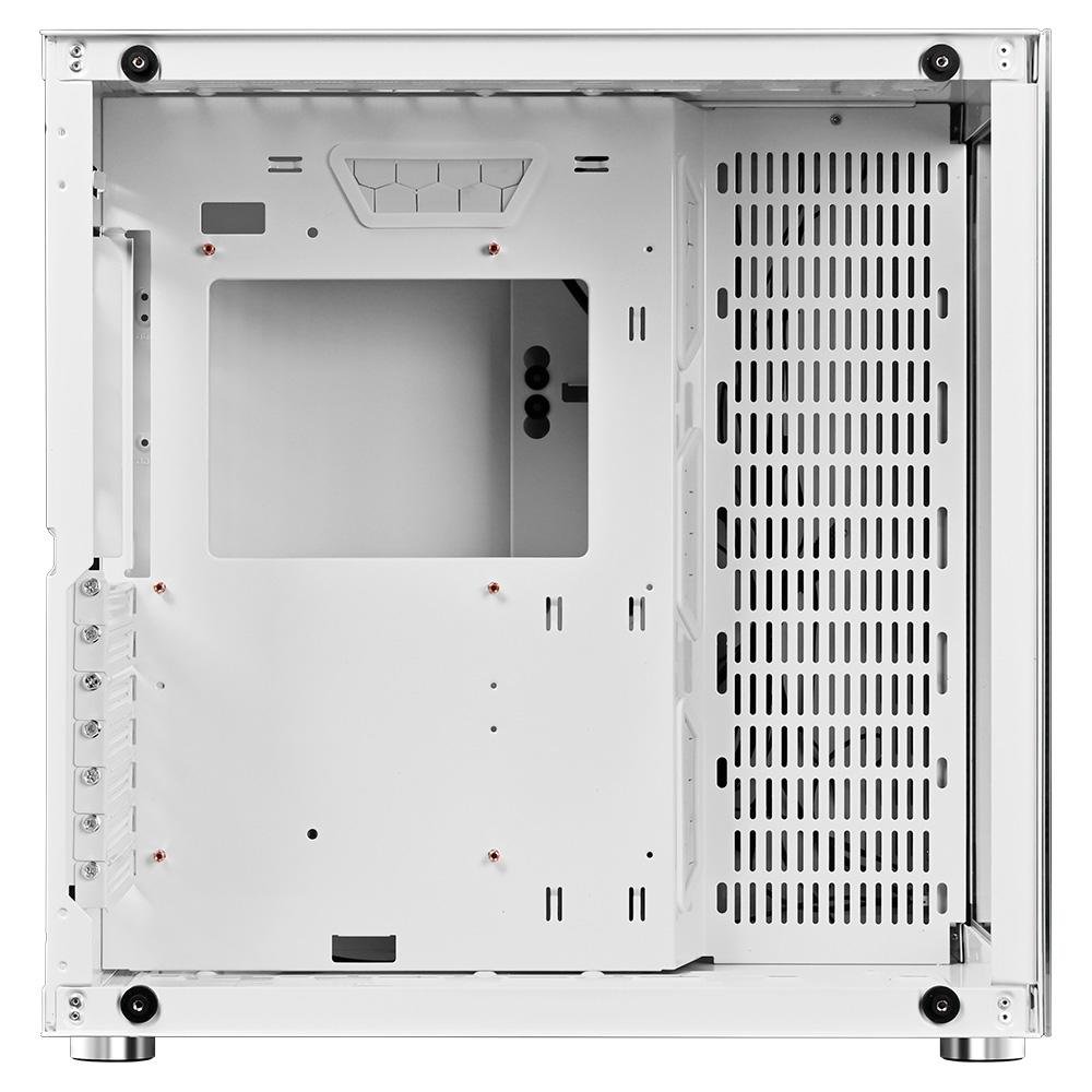 Imagem 8 de 10 do produto Gabinete Gamer Rise Mode Galaxy Glass Sound, Mid Tower, RGB, LED, Lateral e Frontal em Vidro Temperado, Sem Fans, Branco - RM-GA-GGS-FW
