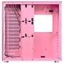 Gabinete Gamer Rise Mode Galaxy Glass Sound, Mid Tower, RGB, LED, Lateral e Frontal em Vidro Temperado, Sem Fans, Rosa - RM-GA-GGS-PK