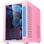 Gabinete Gamer Rise Mode Galaxy Glass Sound, Mid Tower, RGB, LED, Lateral e Frontal em Vidro Temperado, Sem Fans, Rosa - RM-GA-GGS-PK