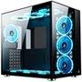 Gabinete Gamer Rise Mode Galaxy Glass Standard, Mid Tower, Lateral e Frontal em Vidro Temperado, Sem Fans, Preto - RM-GA-GGST-FB