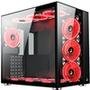 Gabinete Gamer Rise Mode Galaxy Glass Standard, Mid Tower, Lateral e Frontal em Vidro Temperado, Sem Fans, Preto - RM-GA-GGST-FB