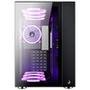 Gabinete Gamer Rise Mode Galaxy Glass Standard, Mid Tower, Lateral e Frontal em Vidro Temperado, Sem Fans, Preto - RM-GA-GGST-FB