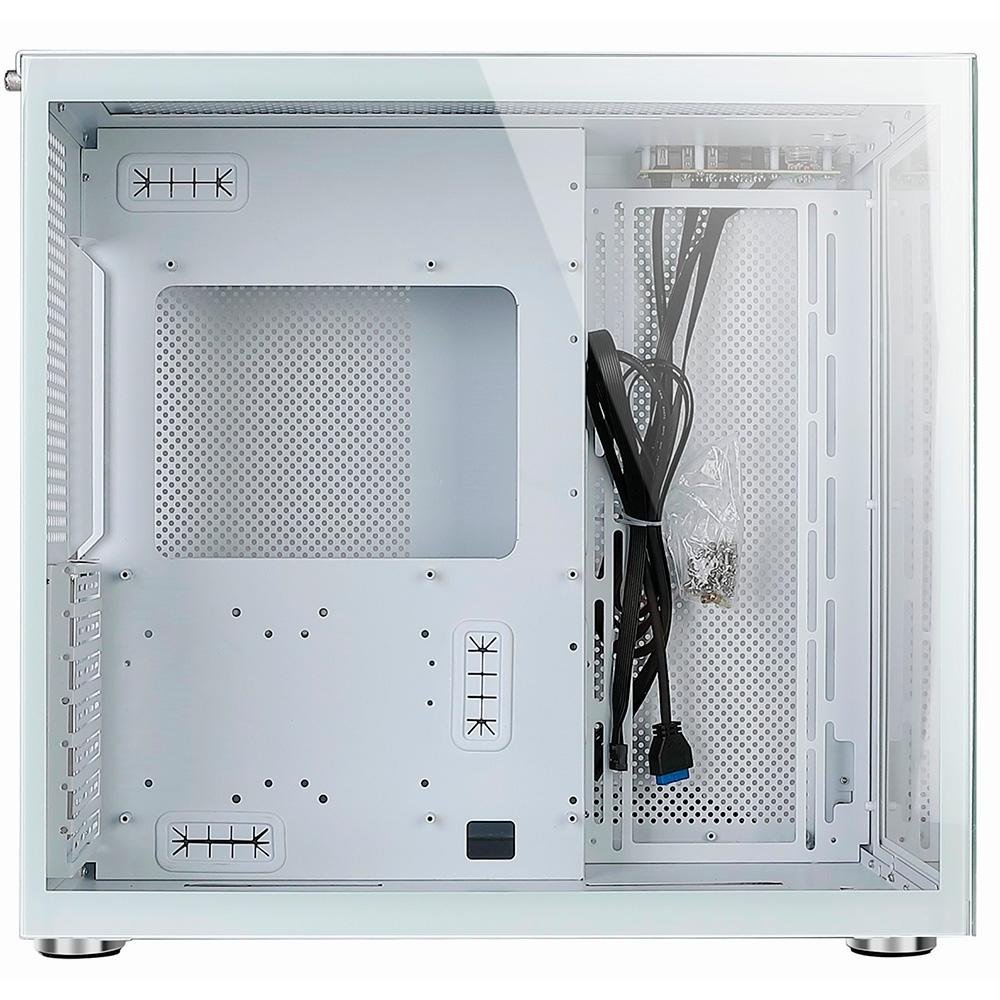 Gabinete Gamer Rise Mode Galaxy Glass Standard, Mid Tower, Lateral e Frontal em Vidro Temperado, Sem Fans, Branco - RM-GA-GGST-FW Gabinete Gamer Rise Mode Galaxy Glass Standard, Mid Tower, Lateral e Frontal em Vidro Temperado, Sem Fans, Branco - RM-GA-GGST-FW