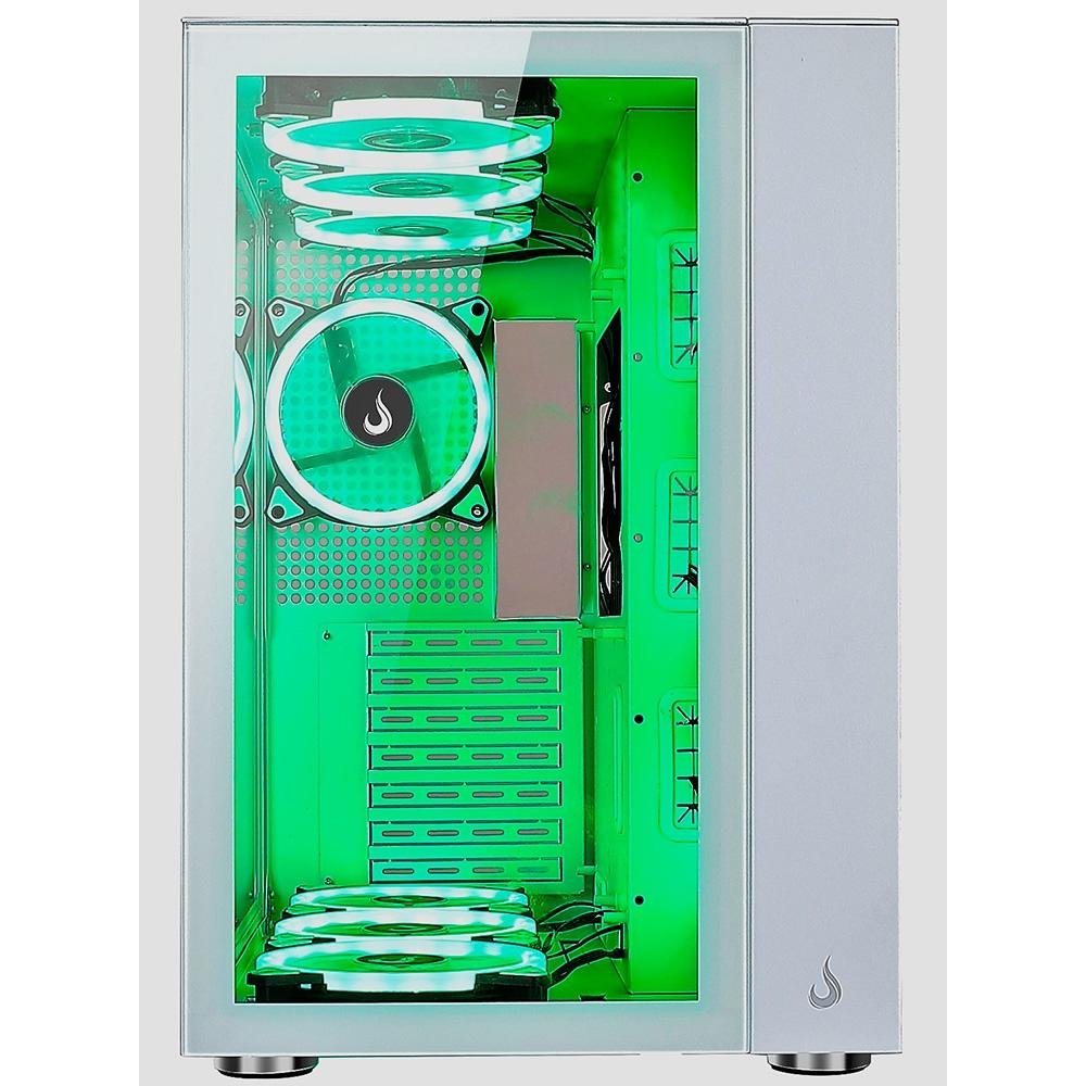 Gabinete Gamer Rise Mode Galaxy Glass Standard, Mid Tower, Lateral e Frontal em Vidro Temperado, Sem Fans, Branco - RM-GA-GGST-FW Gabinete Gamer Rise Mode Galaxy Glass Standard, Mid Tower, Lateral e Frontal em Vidro Temperado, Sem Fans, Branco - RM-GA-GGST-FW