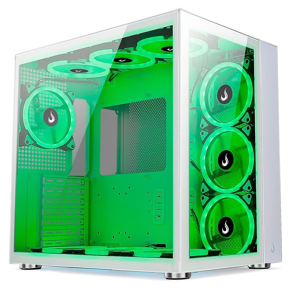 Gabinete Gamer Rise Mode Galaxy Glass Standard, Mid Tower, Lateral e Frontal em Vidro Temperado, Sem Fans, Branco - RM-GA-GGST-FW Gabinete Gamer Rise Mode Galaxy Glass Standard, Mid Tower, Lateral e Frontal em Vidro Temperado, Sem Fans, Branco - RM-GA-GGST-FW