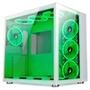 Gabinete Gamer Rise Mode Galaxy Glass Standard, Mid Tower, Lateral e Frontal em Vidro Temperado, Sem Fans, Branco - RM-GA-GGST-FW