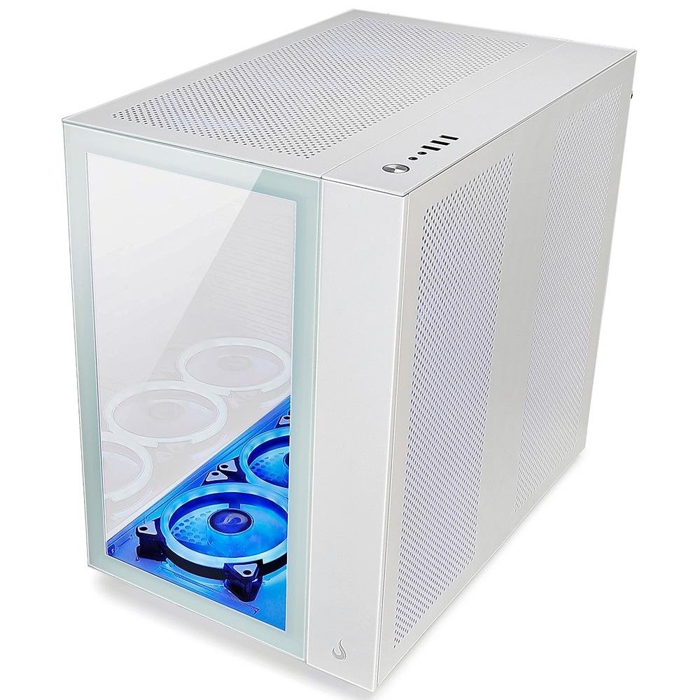 Imagem 9 de 9 do produto Gabinete Gamer Rise Mode Galaxy Glass Standard, Mid Tower, Lateral e Frontal em Vidro Temperado, Sem Fans, Branco - RM-GA-GGST-FW