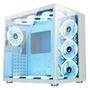 Gabinete Gamer Rise Mode Galaxy Glass Standard, Mid Tower, Lateral e Frontal em Vidro Temperado, Sem Fans, Branco - RM-GA-GGST-FW