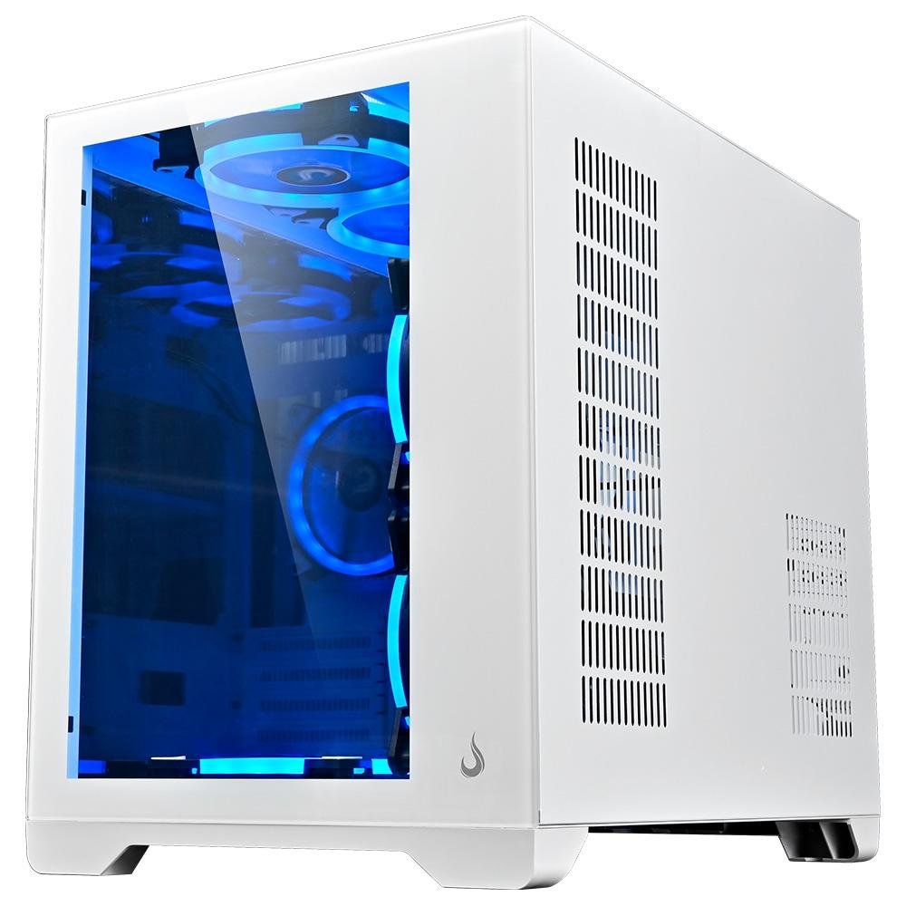 Gabinete Gamer Rise Mode Galaxy Glass M, Mini Tower, Lateral e Frontal em Vidro Temperado, Sem Fans, Branco - RM-GA-GGM-FW Gabinete Gamer Rise Mode Galaxy Glass M, Mini Tower, Lateral e Frontal em Vidro Temperado, Sem Fans, Branco - RM-GA-GGM-FW