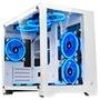 Gabinete Gamer Rise Mode Galaxy Glass M, Mini Tower, Lateral e Frontal em Vidro Temperado, Sem Fans, Branco - RM-GA-GGM-FW