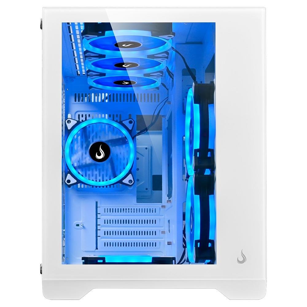 Gabinete Gamer Rise Mode Galaxy Glass M, Mini Tower, Lateral e Frontal em Vidro Temperado, Sem Fans, Branco - RM-GA-GGM-FW Gabinete Gamer Rise Mode Galaxy Glass M, Mini Tower, Lateral e Frontal em Vidro Temperado, Sem Fans, Branco - RM-GA-GGM-FW