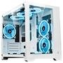 Gabinete Gamer Rise Mode Galaxy Glass M, Mini Tower, Lateral e Frontal em Vidro Temperado, Sem Fans, Branco - RM-GA-GGM-FW