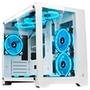 Gabinete Gamer Rise Mode Galaxy Glass M, Mini Tower, Lateral e Frontal em Vidro Temperado, Sem Fans, Branco - RM-GA-GGM-FW