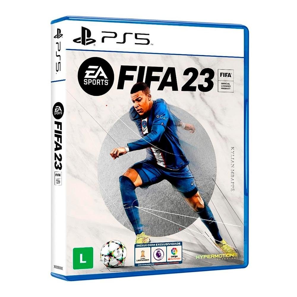 Console Sony PlayStation 5, SSD 825GB, Controle sem fio DualSense, Com Mídia Física + FIFA 23, Branco Console Sony PlayStation 5, SSD 825GB, Controle sem fio DualSense, Com Mídia Física + FIFA 23, Branco