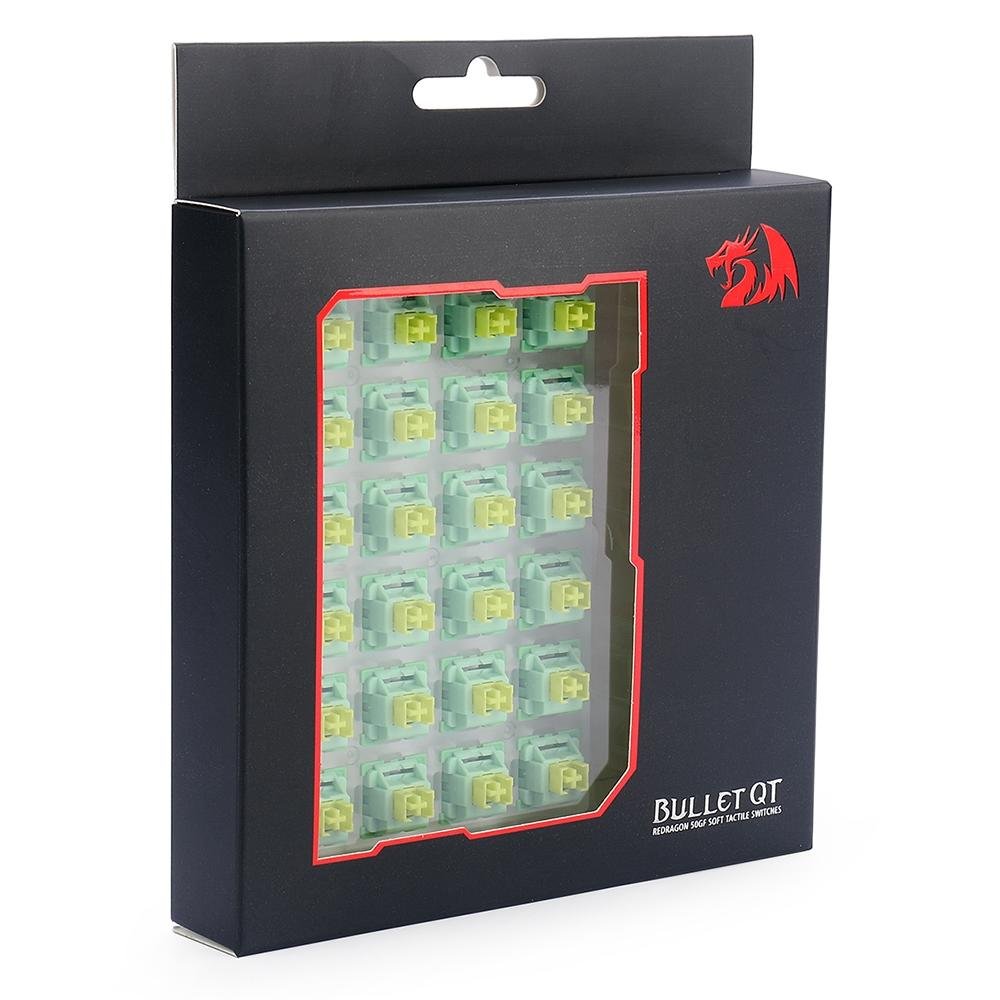 Switch para Teclado Mecânico Redragon Tactile, Kit com 24 Modelo Bullet QT - A113QT Switch para Teclado Mecânico Redragon Tactile, Kit com 24 Modelo Bullet QT - A113QT