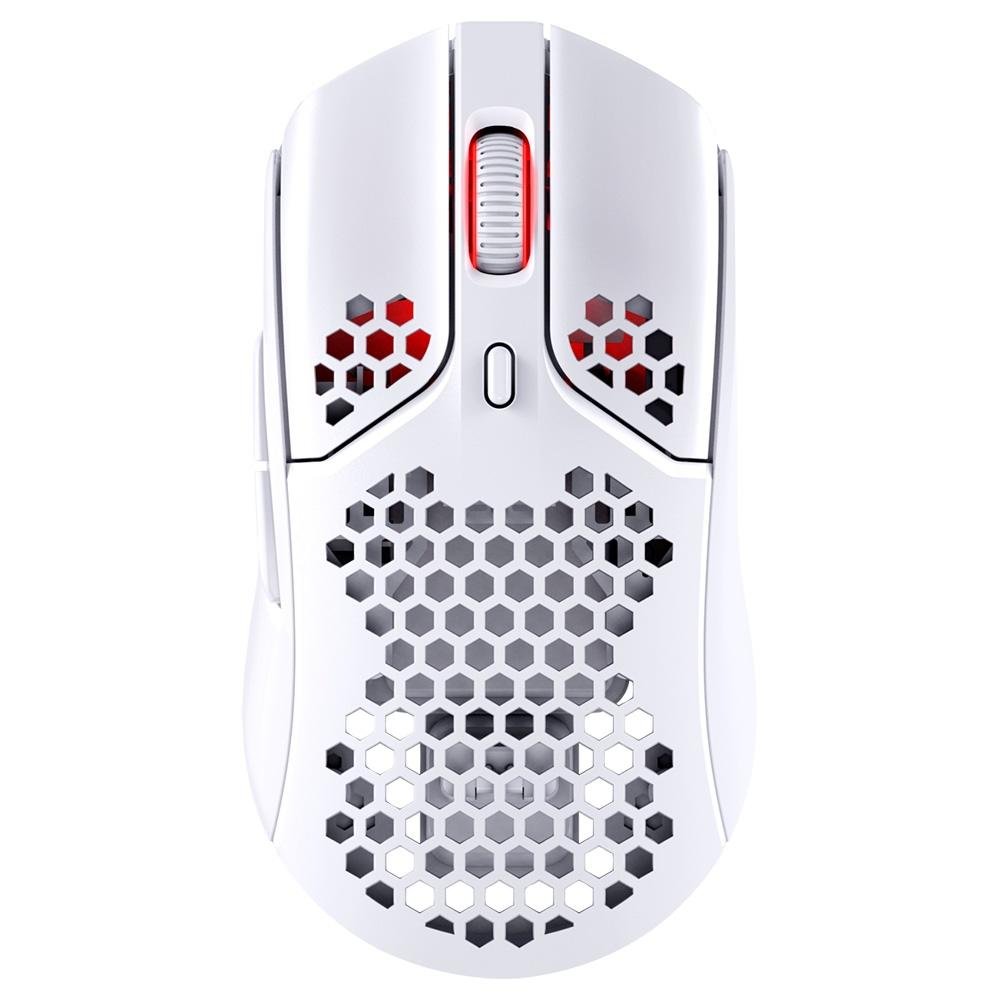 Imagem 2 de 7 do produto Mouse Gamer Sem Fio HyperX Haste, 16000 DPI, 6 Botões, Branco - 4P5D8AA