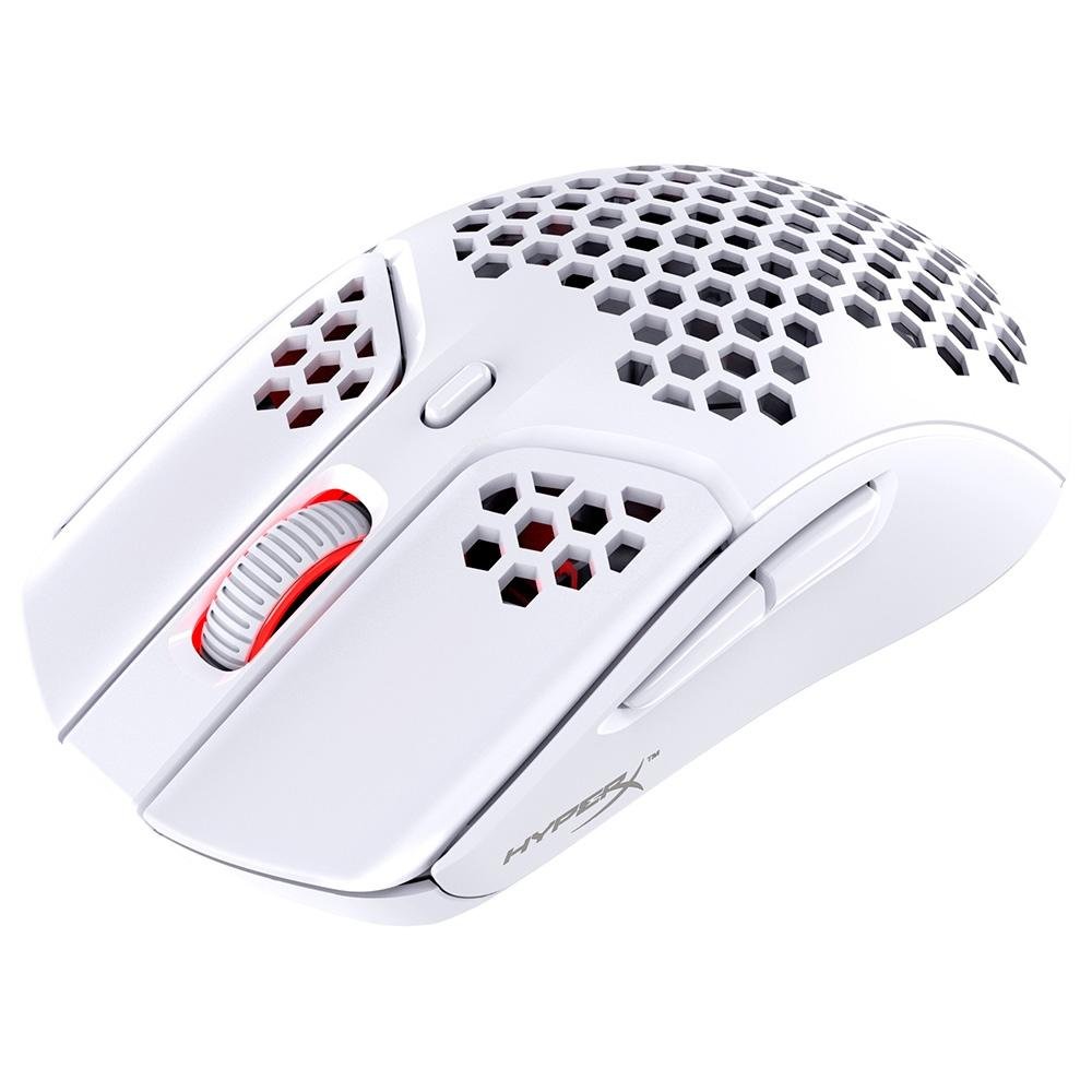 Imagem 3 de 7 do produto Mouse Gamer Sem Fio HyperX Haste, 16000 DPI, 6 Botões, Branco - 4P5D8AA