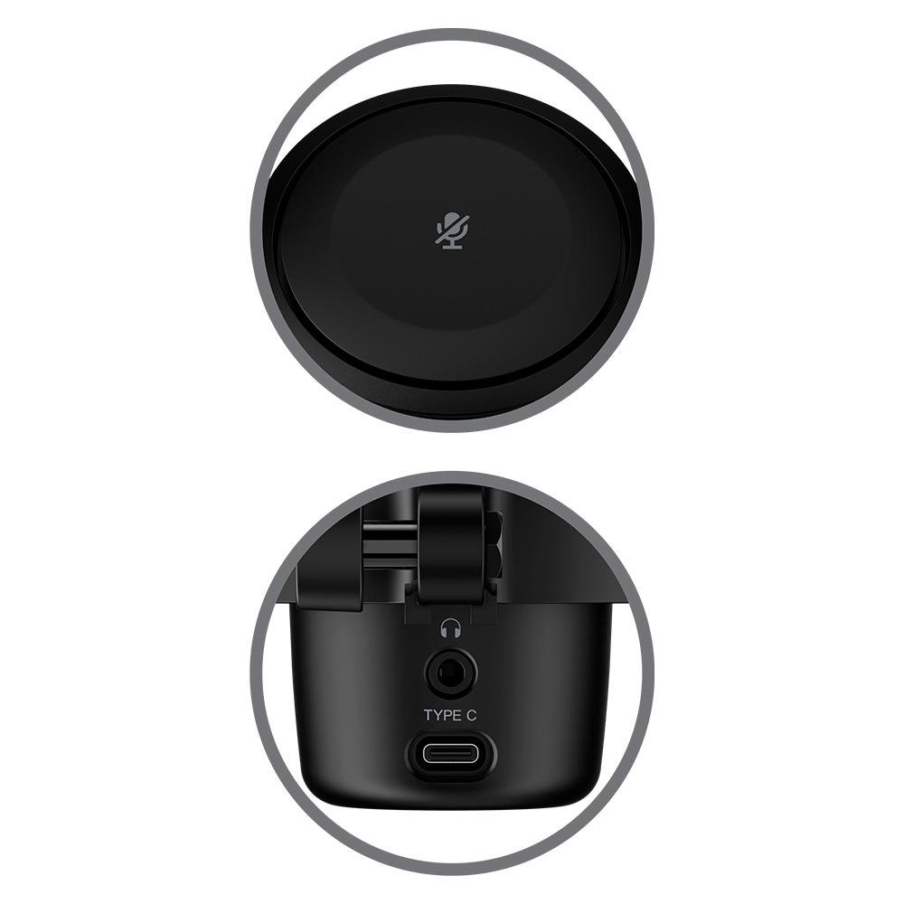 Microfone HyperX DuoCast Black Podcast, RGB, USB, Preto - 4P5E2AA