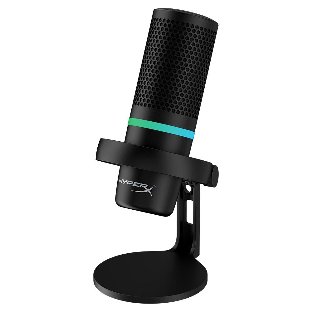 Microfone HyperX DuoCast Black Podcast, RGB, USB, Preto - 4P5E2AA
